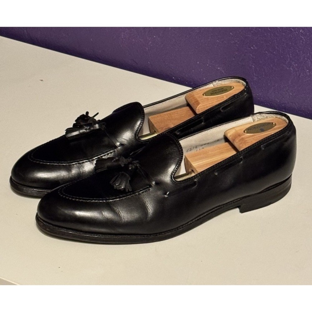 ALDEN Men's Tassel BLACK Leather Loafers 660 Aberdeen 13 A/C MADE IN USA